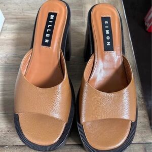 Simon Miller Brown Leather Mules